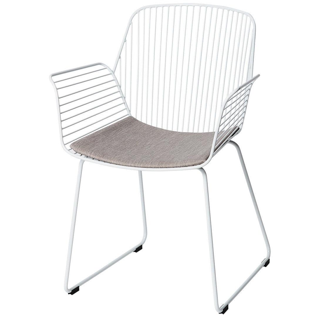 Set of 4 - Amir Steel Outdoor Lounge Chair - White