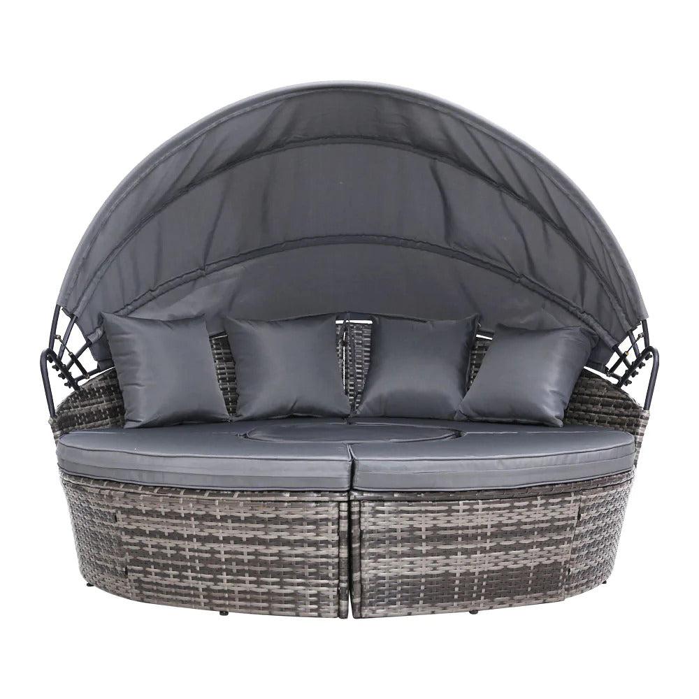 Dreobe Outdoor Day Bed Round Sofa - Grey